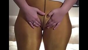 Phat Arse white girl Latex Phat Arse and Sizzling CamelToe Yoga Stretch pants