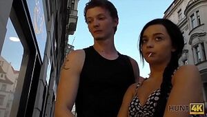 HUNT4K. Skimpy fellow has to see girlfriend's amazing fuck-fest for money