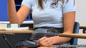 InnocentHigh Uber-sexy student Rilynn Rae classroom stuffed