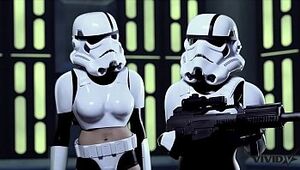 Vivid Parody - 2 Storm Troopers love some Wookie jizz-shotgun