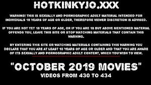 OCTOBER 2019 News at HOTKINKYJO site: dual rectal fisting, prolapse, public nudity, ginormous fake penises