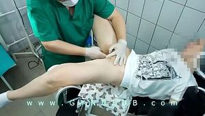Gynecology ejaculation on Gynecology stool