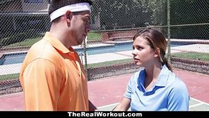 TheRealWorkout - Keisha Grey Drilled After Toying Tennis