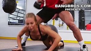 BANGBROS - Yam-sized Orbs Honey Nicole Aniston Gets Her Cunny Worked Out In The Gym