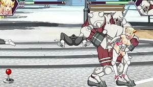 Pretty queen in romp with guys in jokey costumes in activity anime porn gameplay
