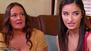 MommysGirl Emily Willis Learns How To Sploog In A Lezzy Three-way With Her 2 Stepmoms