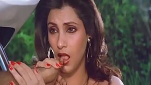 Spectacular Indian Actress Dimple Kapadia Throating Thumb lustfully Like Pecker