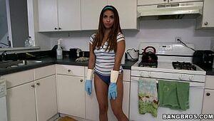 Sizzling Latina Maid Makes some Additional Money