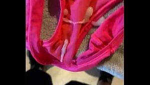 Jizzing on used undies from neighbors daughter-in-law