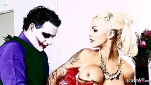 The Joker Porno Parody Gang Fuck-fest with 4 flawless Teenage Ladies