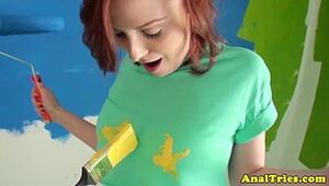Buttfuck luving ginger-haired nubile plumbed point of view