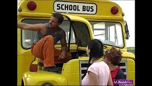 2 youthfull college girls boinking successful bus driver