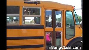 College bus driver pounding nubile female