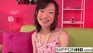 Bony Japanese beauty loves some cooch have fun