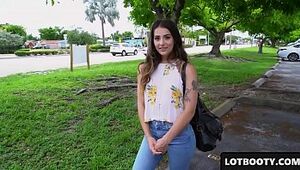 Sugary-sweet arse latina teenager with smallish bosoms gets plumbing