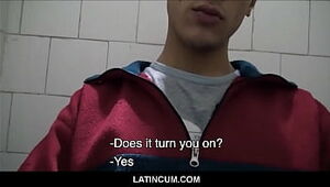 Heterosexual Latino Stud Wakes Up To Faggot Boy Suggesting Cash In Douche Stall Point of view