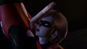 Futa Incredibles - Violet gets creampied by Helen Parr - Three dimensional Porno