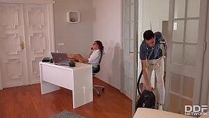 Rose Valerie's Ass-fuck Office Cleaning With Kai Taylor's Lengthy Penis