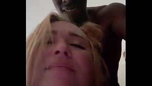Milky phat ass white girl enjoying this big black cock Instagram..fatzchargedup7474