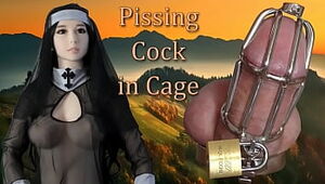 Bone Cage, Virginity Belt locked Pissing Bondage & discipline Playthings Guy Urethral Sounding. Pissing Cum-shot Humid Pissy
